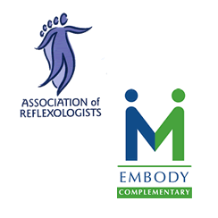 Reflexology association logos.